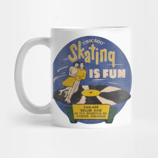 Skating is Fun Cam-Ark Roller Rink Vintage Defunct Skating Club Mug